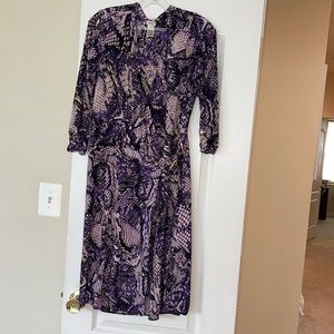 Cache snakeskin pattern faux wrap Dress
Size: large
